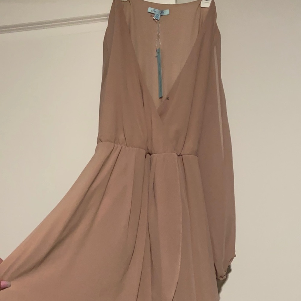 Beige Flowing Dress